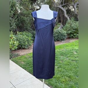 Tuleh vintage sleeveless satin midi sheath - size 8
